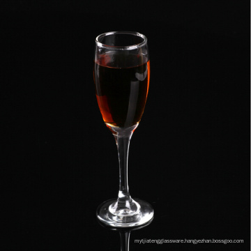 Haonai bulk and high quality 100-200ml glass Champagne goblet champagne flute crystal champagne glass